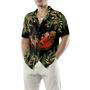 Hyperfavor Santa Santa Riding Sleigh Pattern Hawaiian Shirt, Xmas Hawaiian Shirts