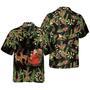 Hyperfavor Santa Santa Riding Sleigh Pattern Hawaiian Shirt, Xmas Hawaiian Shirts