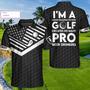 I'm A Golf Pro And Beer Drinker Custom Polo Shirt, Personalized Golf American Flag Polo Shirt, Golf Shirt For Beer Lovers Coolspod