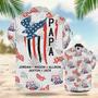 Independence Day Dad Hawaiian Shirt Personalized Papa Of July Summer Hibiscus Hawaiian Shirt For Dad Papa