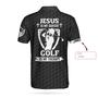 Jesus Is My Savior Golf Is My Therapy Custom Polo Shirt, Personalized American Flag Golf Shirt For Men Coolspod