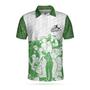 King Of The Green Golf Polo Shirt, White And Green Golf Shirt For Men, Cool Gift For Golfers Coolspod