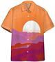 Lesbian Pride Sunrise Hawaiian Shirt, Hawaiian Pocket Shirt Unisex Full Print For Tropical Summer Holiday Vacation Full Size