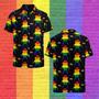 Lgbt Frog Holding Pride Flag Hawaiian Vintage Shirt Mens Button Down Plus Size Tropical Hawaii Beach Shirts