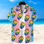 Lgbt Hawaii Shirt, Transgender Rainbow Lip Unisex Hawaii Shirt, Beach Short