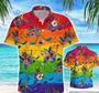 Lgbt Pride Month Hawaiian Hockey, Rainbow Hockey Tropical Design Hawaiian Shirt For Gay