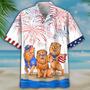 Lion Hawaiian Shirts, Independence's Day Funny Hawaii Shirt, Patriotic Gift, Lion Lover Gift