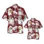 Malshi Hawaiian Shirt, Red Tribal Pattern Hawaiian Shirt For Dog Lovers