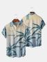 Men's Gradient Coconut Tree Print Hawaiian Shirt, Gift Shirt, Cool Hawaiian Shirt