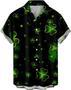 Mens St.Patrick's Day Shirt Irish Clover Printed Casual Shirt Short Sleeve Button Down Vintage Hawaiian Shirts