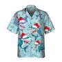 Merry Christmas Shark Santa Hat Christmas Hawaiian Shirt, Xmas Hawaiian Shirts