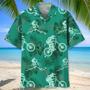 Mountain Bike Kelly Green, Biker Hawaii Aloha Beach Shirts, Mountain Bike Hawaiian Shirts