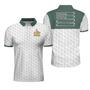 My Green Jacket Is In The Wash Polo Shirt, White Golf Pattern Forest Green American Flag Golf Shirt For Men Coolspod