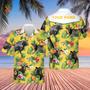 Personalized Name Black Angus Cattle Pineapples All Over Printed Hawaiian Shirt