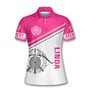 Personalized Pink White Version Emblem Custom Name Archery Polo Shirts For Women