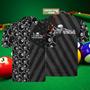 Personalized Skull Playing Billiard Stroke Funny Polo Shirt, Custom Name Shirt For Billiards