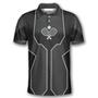 Pickleball Emblem Black Sport Version Custom Pickleball Shirts For Men