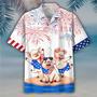 Pig's Full Print Hawaiian Shirts, Independence Day Is Coming, Happy Of July Pig Aloha Beach Shirt