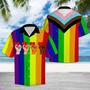 Rainbow Color Lgbt Hawaiian Shirt, Pride Ally Hawaiian Shirts, Transgender Pride Clothing, Trans Hawaiian Shirt