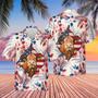 Red Angus Face Hibiscus Flower All Over Printed Hawaiian Shirt