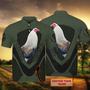 Rooster Printed Shirt Personalized Name Polo Shirt