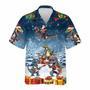 Santa Dinosaurs Christmas Hawaiian Shirts, Xmas Hawaiian Shirts