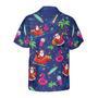 Santa Flamingo Tropical Pattern Hawaiian Shirt, Xmas Hawaiian Shirts