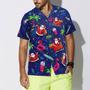 Santa Flamingo Tropical Pattern Hawaiian Shirt, Xmas Hawaiian Shirts