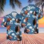 Santa Gertrudis Cattle Blue Tribal All Over Printed Hawaiian Shirt