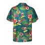 Santa Surfing Tropical Hawaiian Shirt, Xmas Hawaiian Shirts