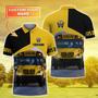 School Bus Polo Uniform Full Printed School Bus Driver Polo Shirt With Custom Name