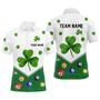 St Patrick's Day Green Clover Custom Men Billiard Polo Shirts, Patrick Day Lucky Billiard Shirts