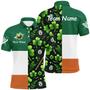 St Patrick's Day Green Clover Custom Men Billiard Polo Shirts, Patrick Day Lucky Billiard Shirts