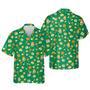 St Patrick's Day Hawaii Shirt, Key Of Luck Hawaiian Shirt, Gold Shamrock St Patty's Beach Short Sleeve Aloha Hawaiian Shirt