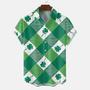 St. Patrick's Day Hawaiian Shirt, Funky Irish Print Button Down Beach Shirts, Gift For Him