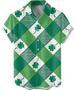 St. Patrick's Day Hawaiian Shirt, Funky Irish Print Button Down Beach Shirts, Gift For Him