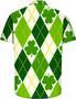 St.Patricks Day Hawaiian Bowling Shirts For Men Short Sleeve Shamrock Printed Beach Casual Aloha Shirt Clover Printed Shirt