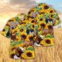 Sunflower Nubian Goat Hawaiian Shirt