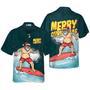 Surfing Santa Claus Merry Christmas Hawaiian Shirt, Xmas Hawaiian Shirts