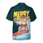 Surfing Santa Claus Merry Christmas Hawaiian Shirt, Xmas Hawaiian Shirts