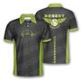 Tennis Heartbeat Pulse Line Honeycomb Pattern Custom Polo Tennis Shirts For Men