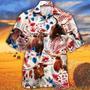 Tx Longhorn Cattle Lovers Texas Flag Hawaiian Shirt, Unisex Print Aloha Short Sleeve Casual Shirt