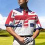 United Kingdom Flag Golf Texture Black Golfer Polo Shirt, Great Britain Jack Polo Shirt, Uk Golf Shirt For Men Coolspod