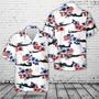 Us Air Force Hawaiian Shirt, Us Air Force Lockheed Dragon Lady Red White Blue Flag Floral Hawaiian Shirt