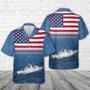 Us Navy Hawaiian Shirt, Us Navy Uss Pharris Hawaiian Shirt, Military Hawaiian Shirt