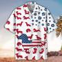 Usa Flag Dachshund Of July Hawaiian Aloha Shirts