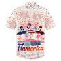 Usa Flamerica Hawaiian Shirt For Of Jul, Summer Flamingo Aloha Beach Shirt For Men And Womens