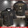 Veteran Polo Shirt, Personalized Us Army Military Polo Shirt With Your Name And Rank, Us Army Duty Honor Country Polo