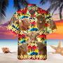 Vintage Highland Tropical Sunset Hibiscus And Palm Tree Hawaiian Shirt