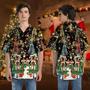 Xmas Clarinet Trumpet Button Down Hawaiian Shirt, Xmas Hawaiian Shirts